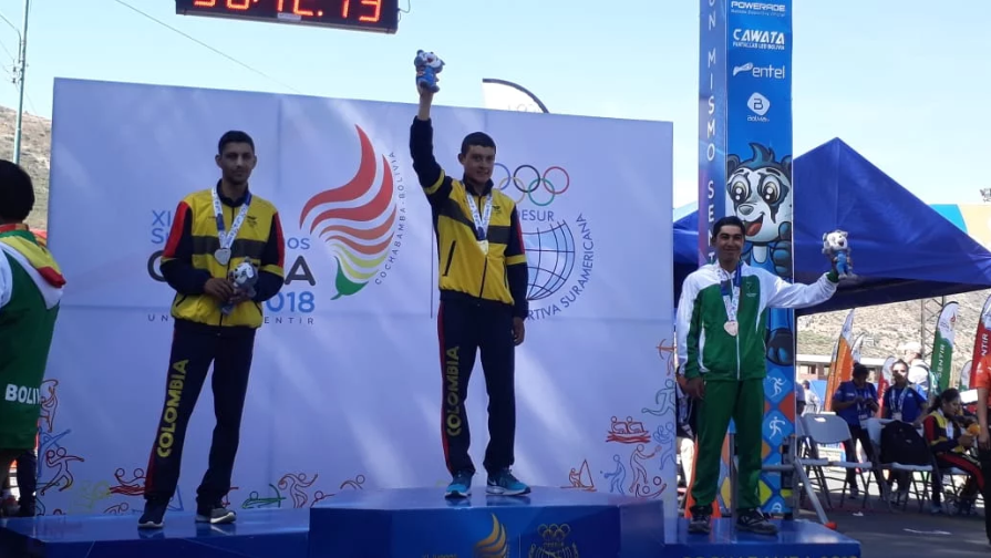 Colombia's Rodrigo Contreras Pinzon won the men's individual time trial on the first day of medal action at the 2018 South American Games in Cochabamba ©Cochabamba 2018