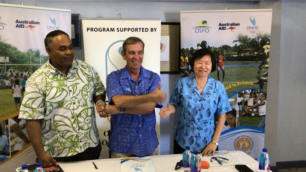 The deal will see Olympic education courses run in Fiji ©FASANOC