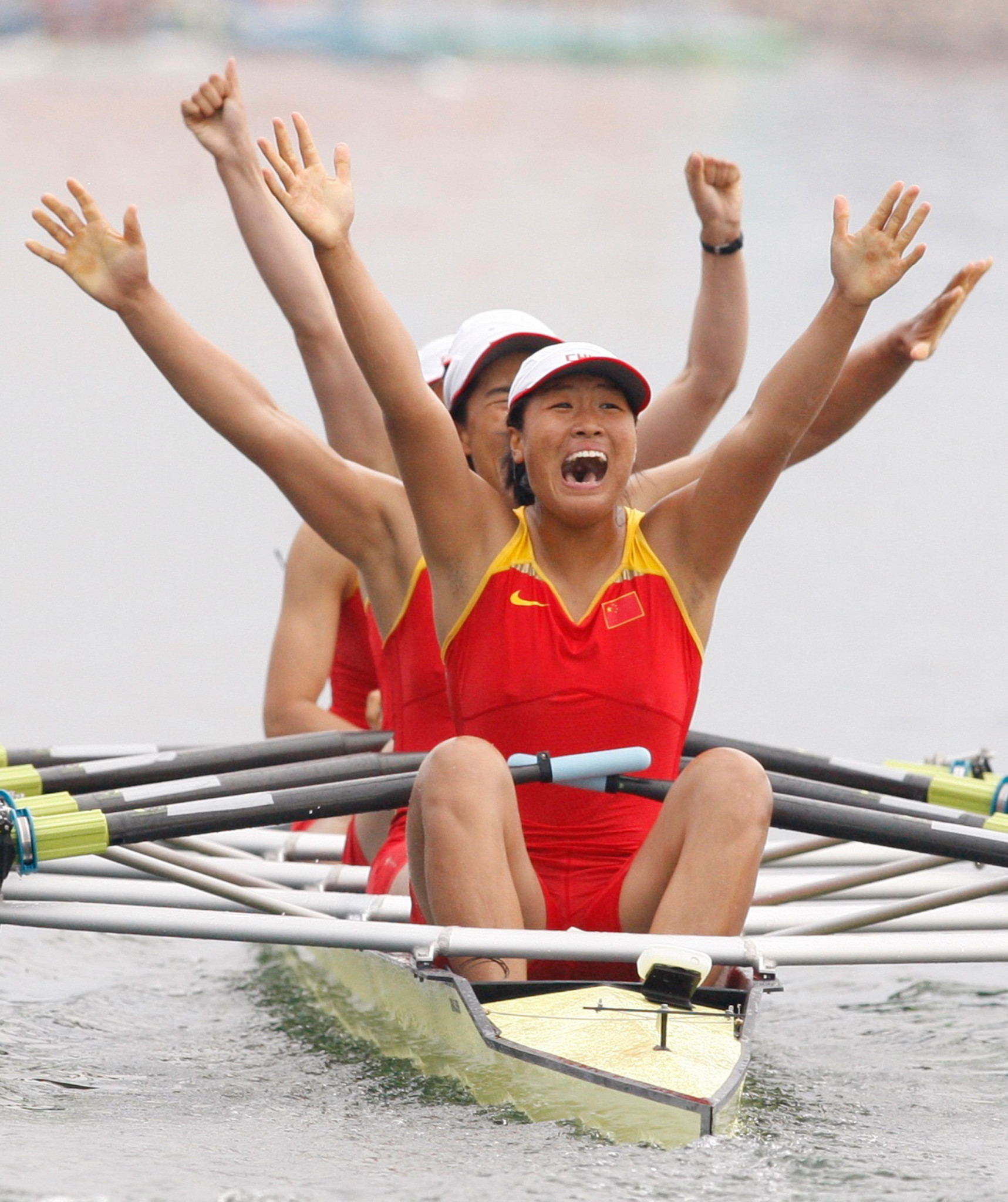 China's only Olympic rowing gold medal to date came in the women's quadruple sculls event at Beijing 2008 ©Getty Images
