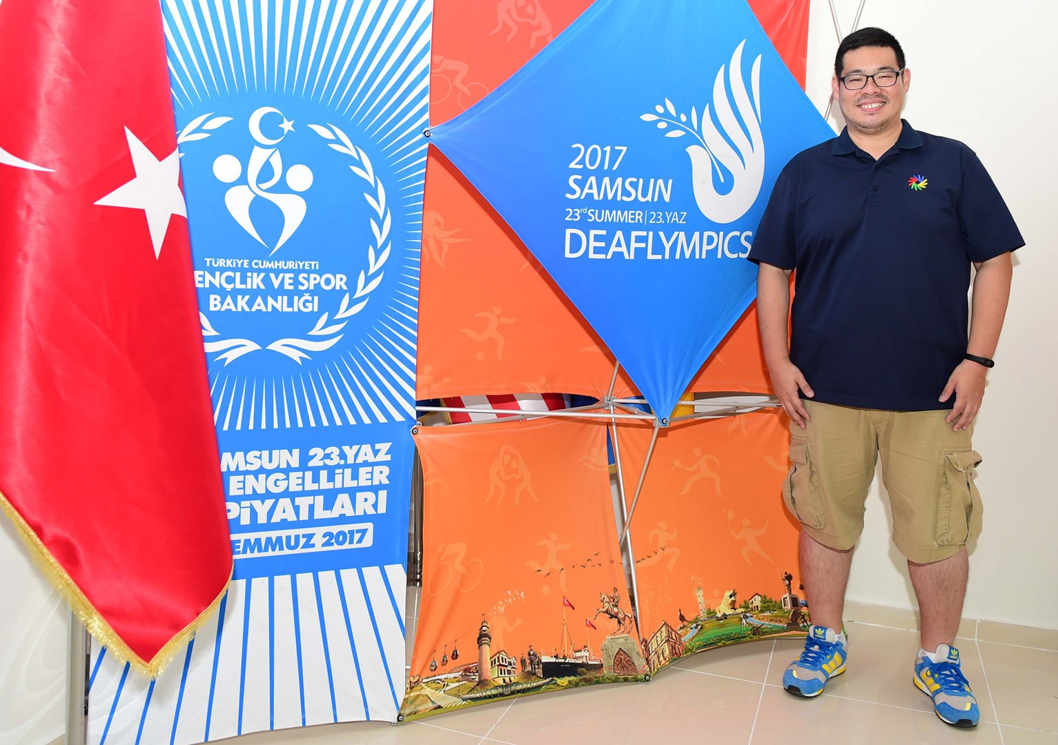 Kang Chen pictured attending the 2017 Summer Deaflympics in Samsun ©Deaflympics