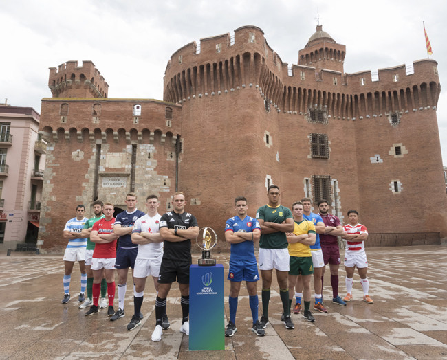 The 12 participating captains helped launch the 2018 World Rugby Under-20 Championship in Perpignan at the weekend ©World Rugby