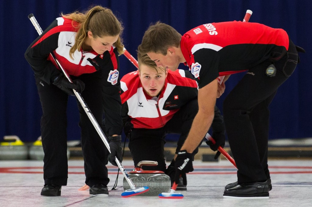 Hosts Switzerland claim two wins on opening day of inaugural World Mixed Curling Championships