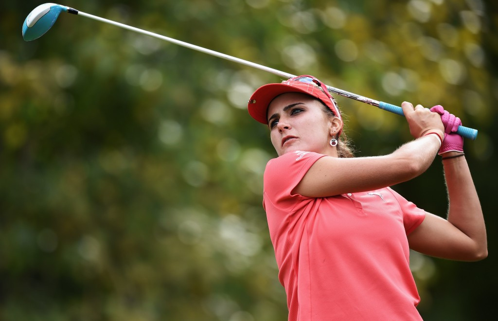 The United States' Lexi Thompson recovered from a difficult round yesterday to move into second on the leaderboard