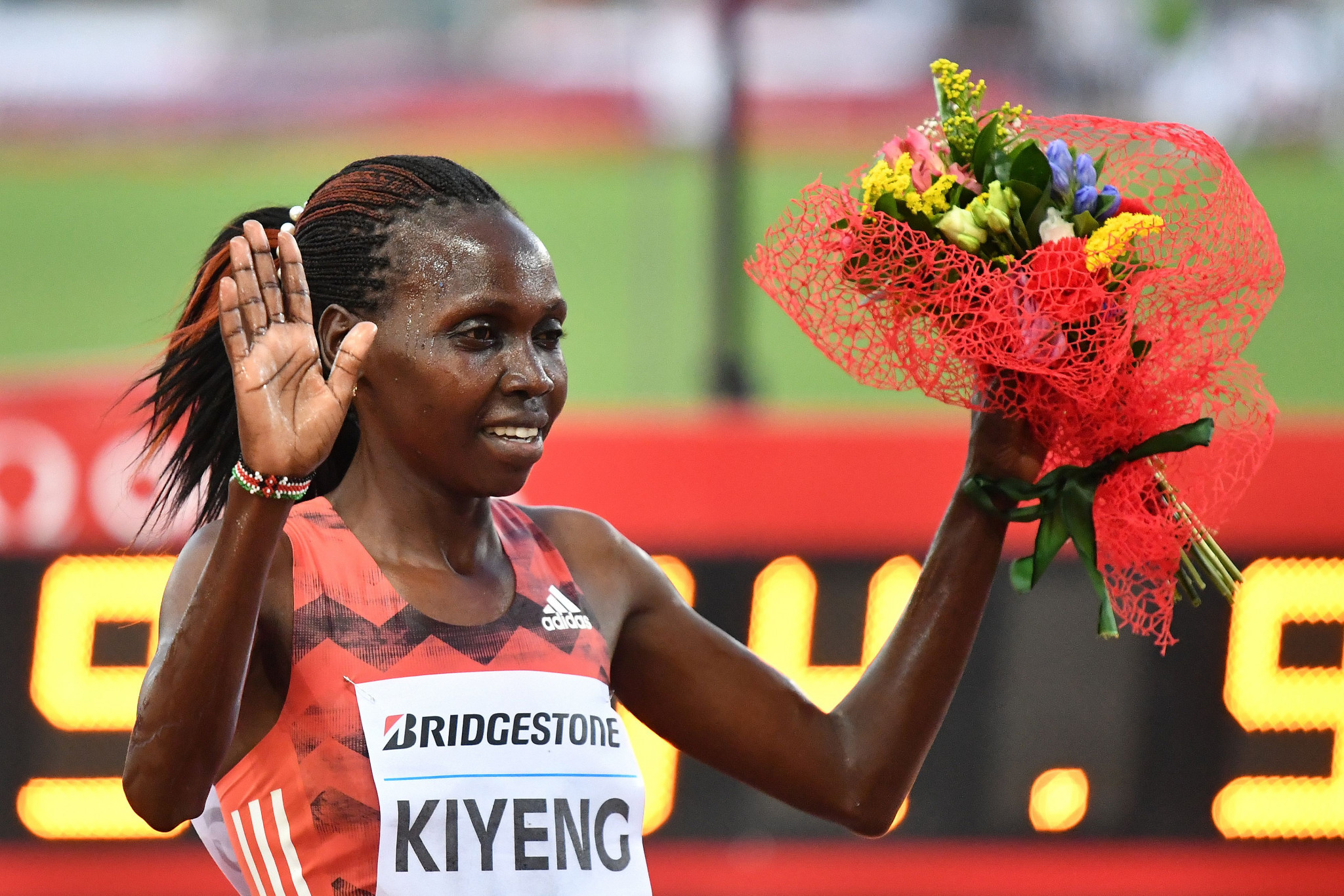 Hyvin Kiyeng was first home in the women's steeplechase ©Getty Images