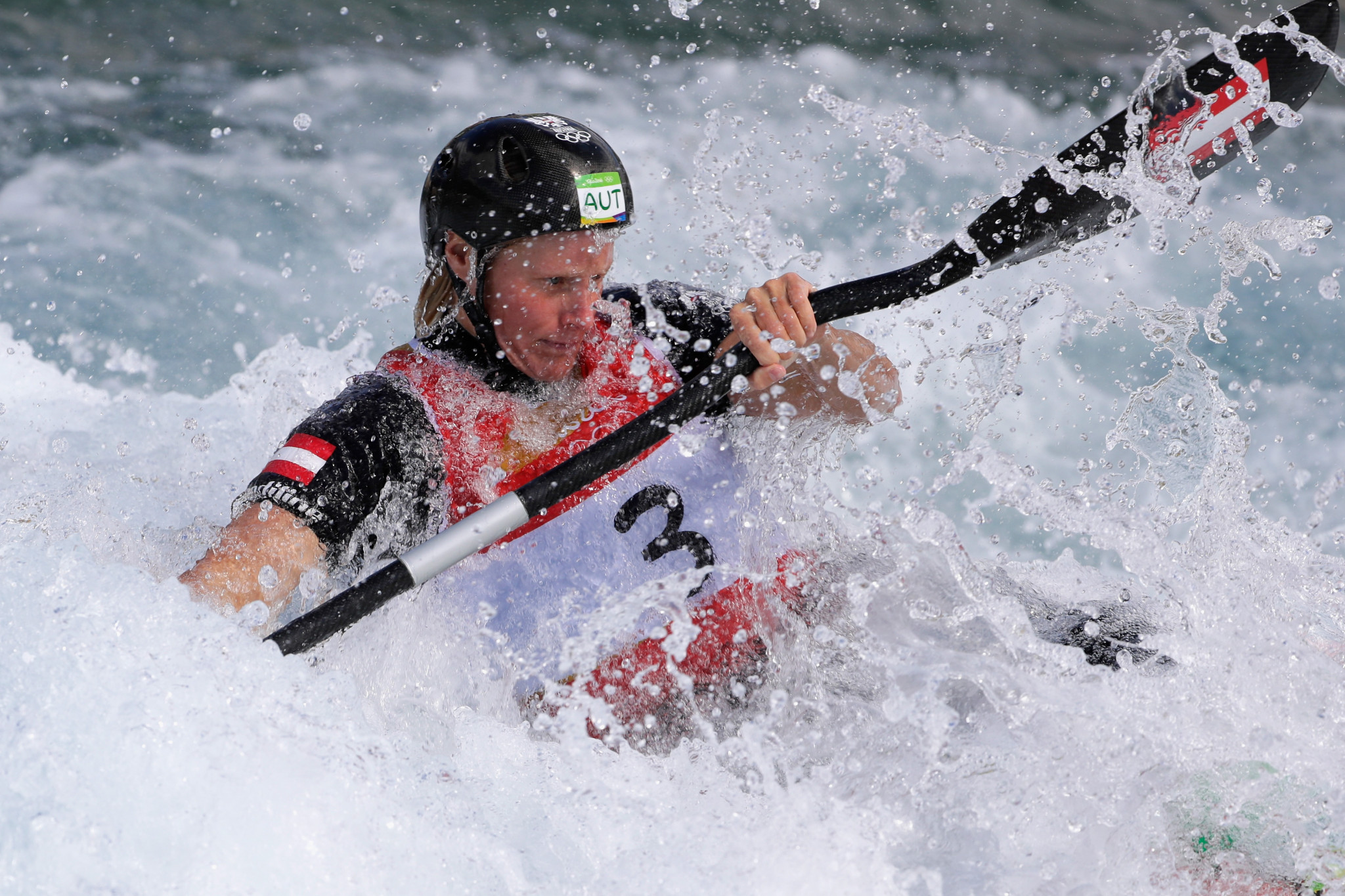 Austria’s Corinna Kuhnle was among the qualifiers in the women's K1 event ©Getty Images