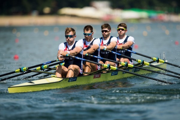 Great Britain were among the heat winners in the men’s quadruple sculls to qualify directly for the final on the opening day of the World Rowing Cup in Belgrade ©British Rowing