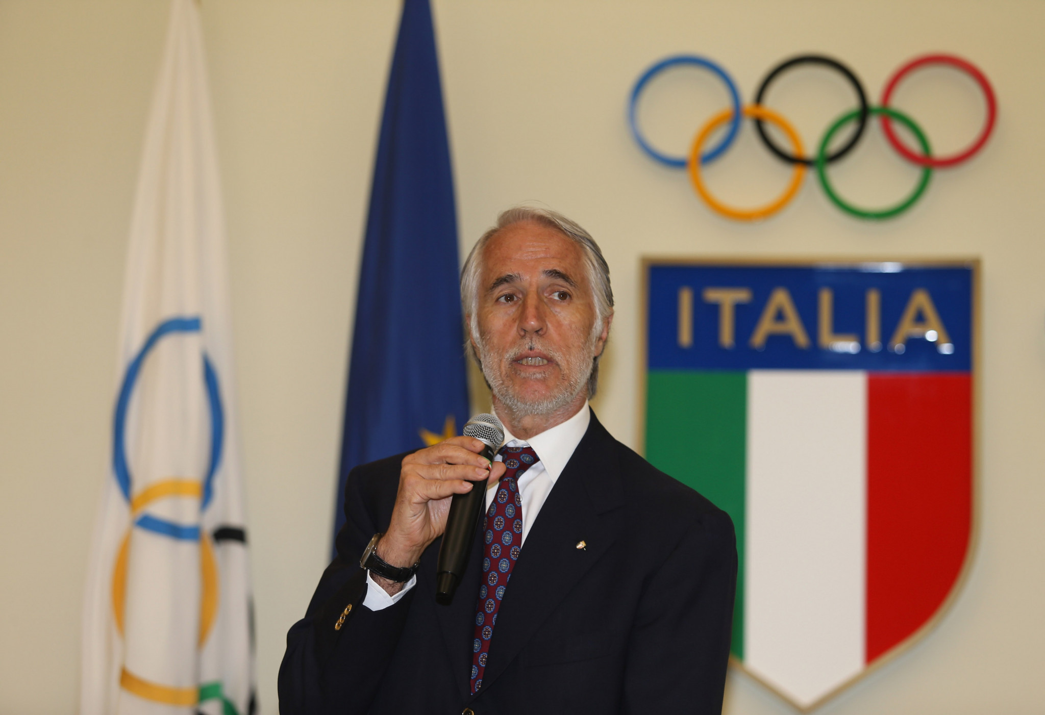 Giovanni Malagò had previously said an Italian Government was needed to help the 2026 Winter Olympic bid ©Getty Images 