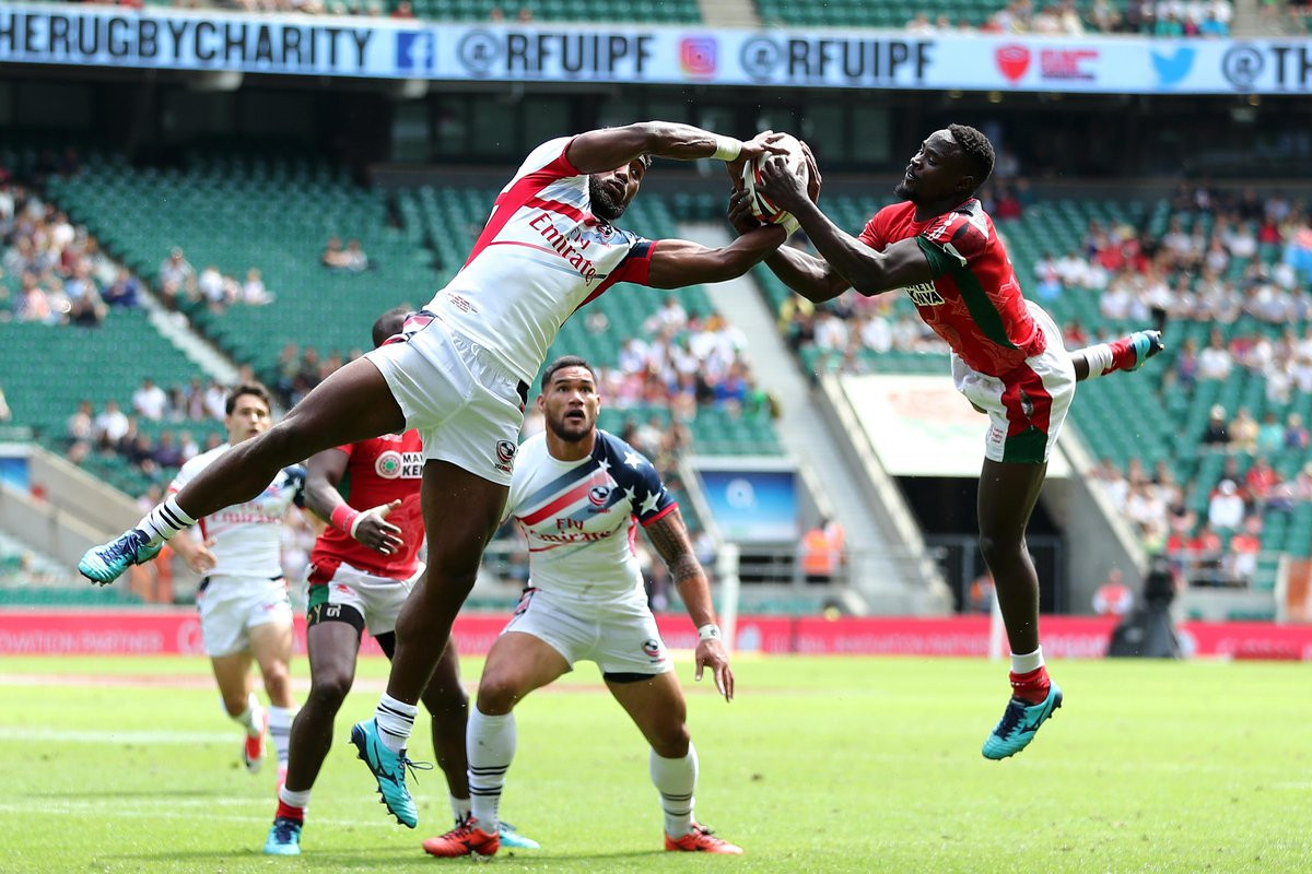 There were plenty of tight battles on day one in London ©World Rugby