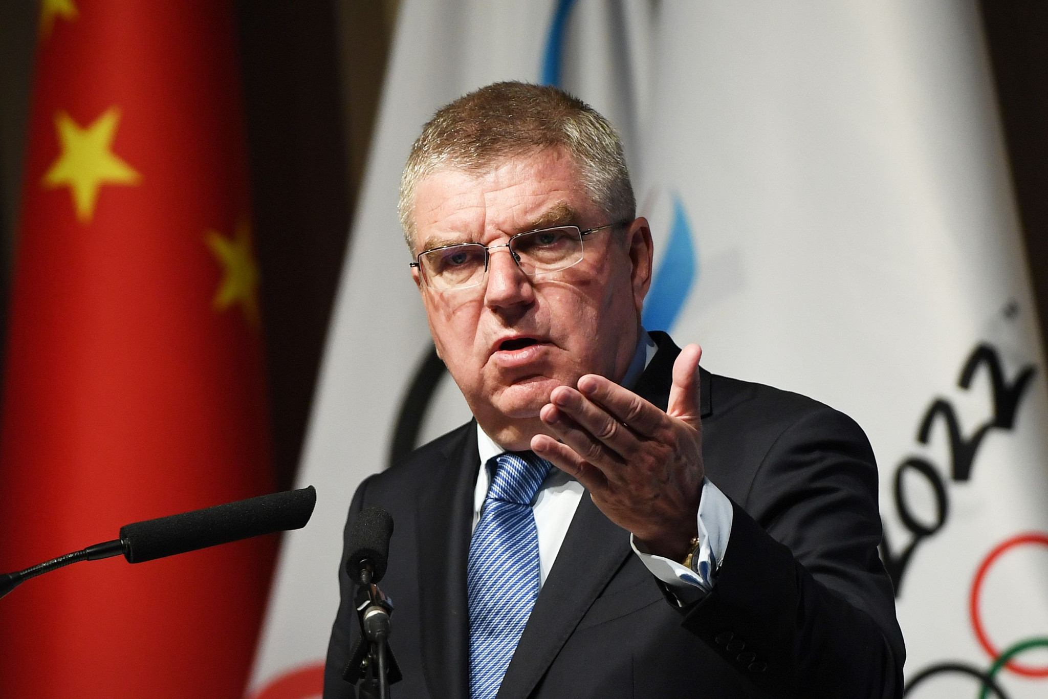 IOC President Thomas Bach is in Beijing for the official de-brief of the Pyeongchang 2018 Winter Olympic and Paralympic Games ©Getty Images