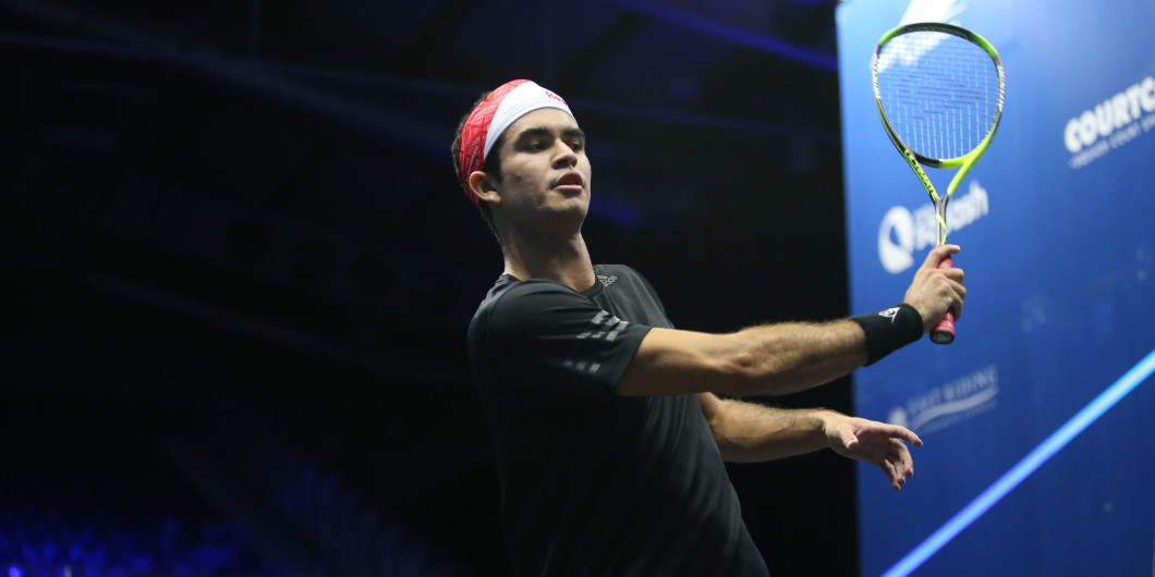 Former world junior champion Diego Elias overcame Colombian opponent Juan Camilo Vargas Heredia to secure the men's individual squash title ©Getty Images