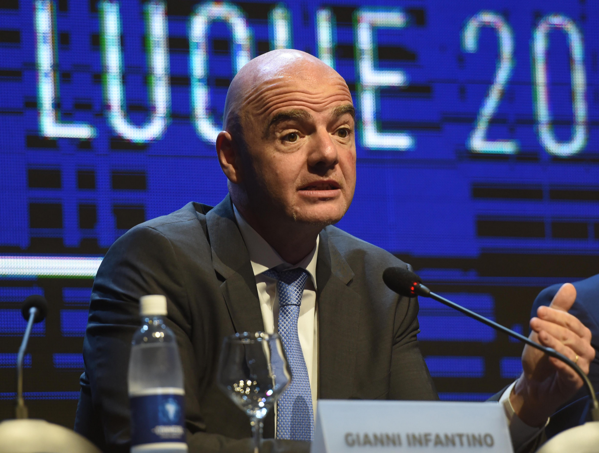 Gianni Infantino has cast doubt on the 2022 World Cup growing to 48 teams ©Getty Images