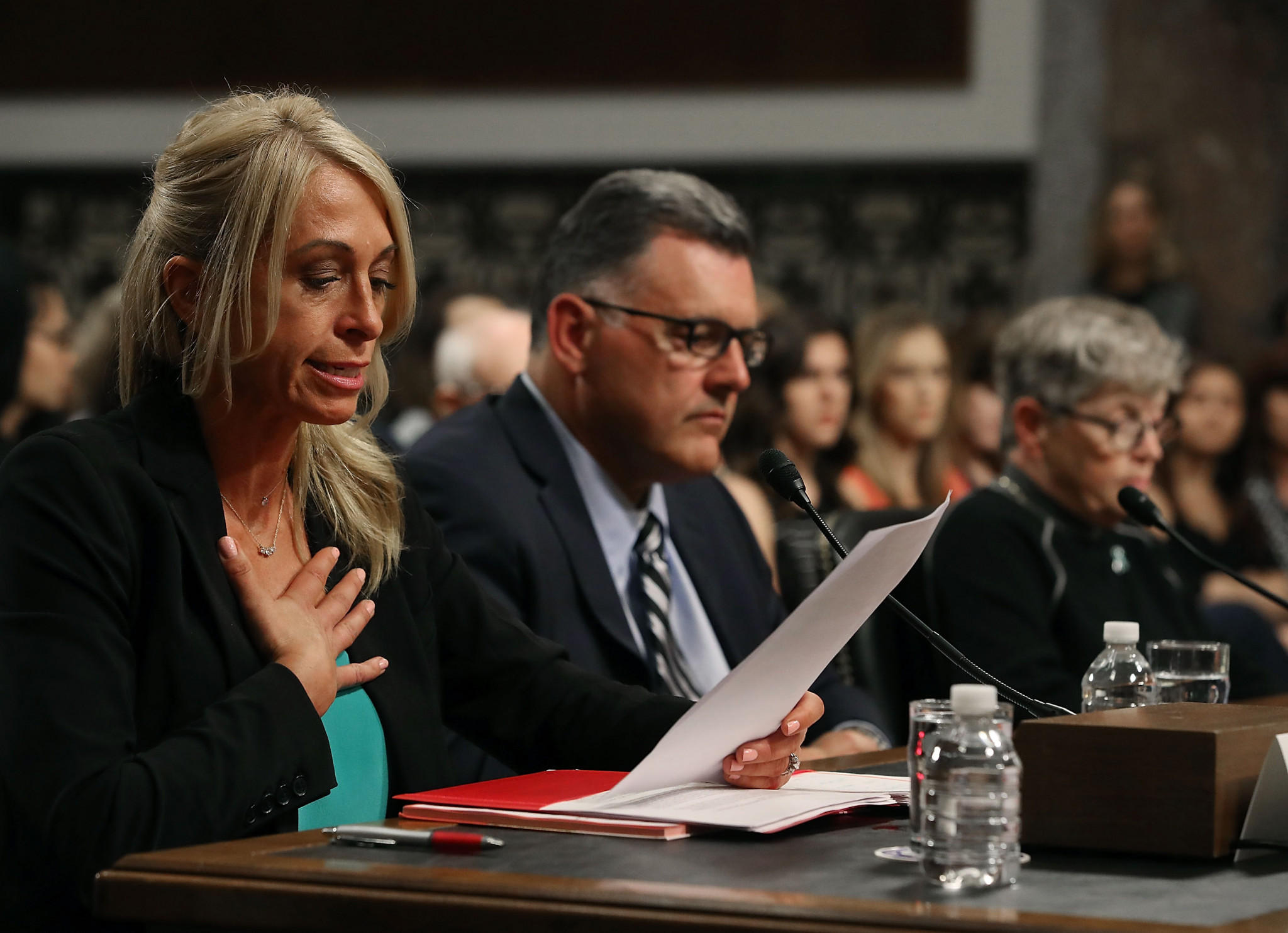 Rhonda Faehn did answer questions at the hearing ©Getty Images