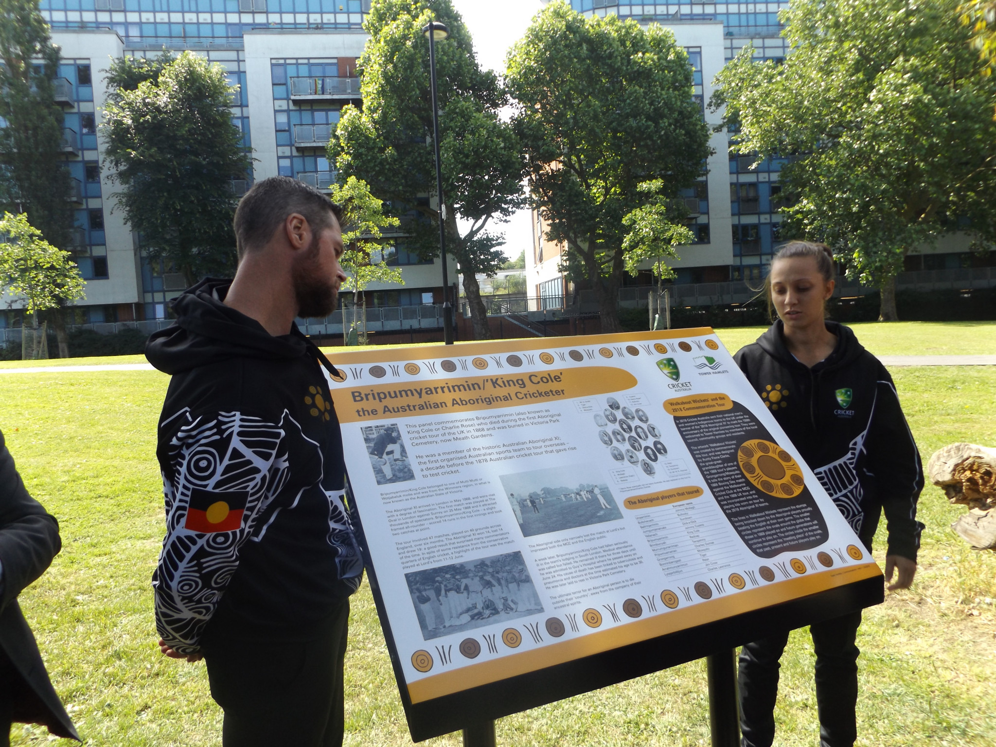 Australian indigenous cricketers unveil monument to remember fallen player