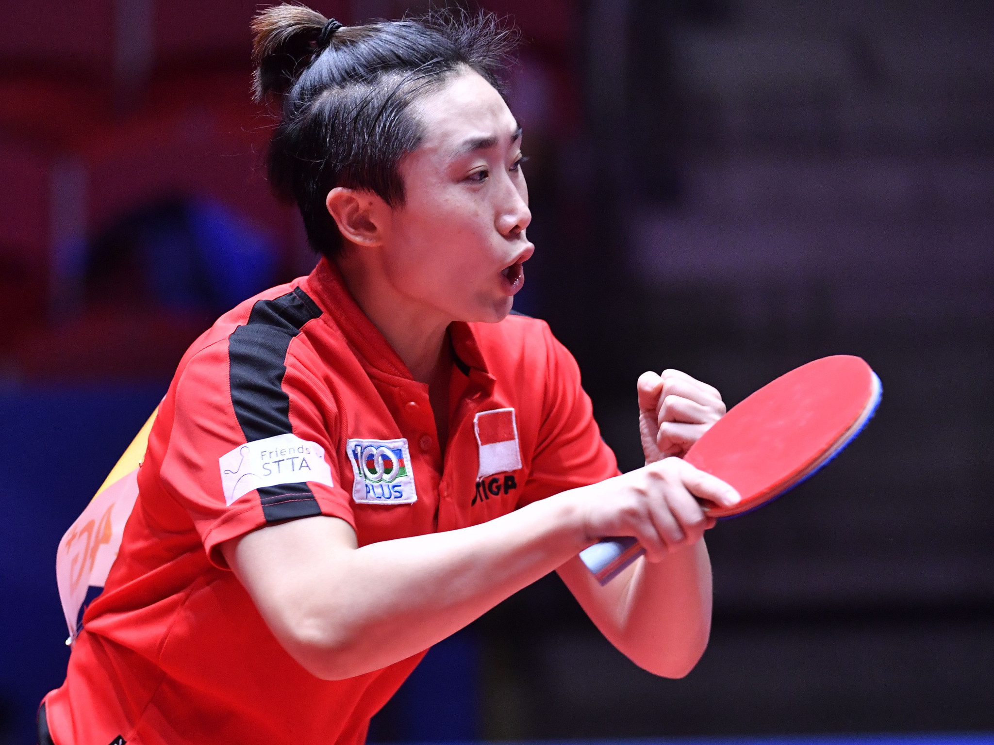 Feng Tianwei, a two-time winner, was knocked out of the women's event in the first round ©Getty Images