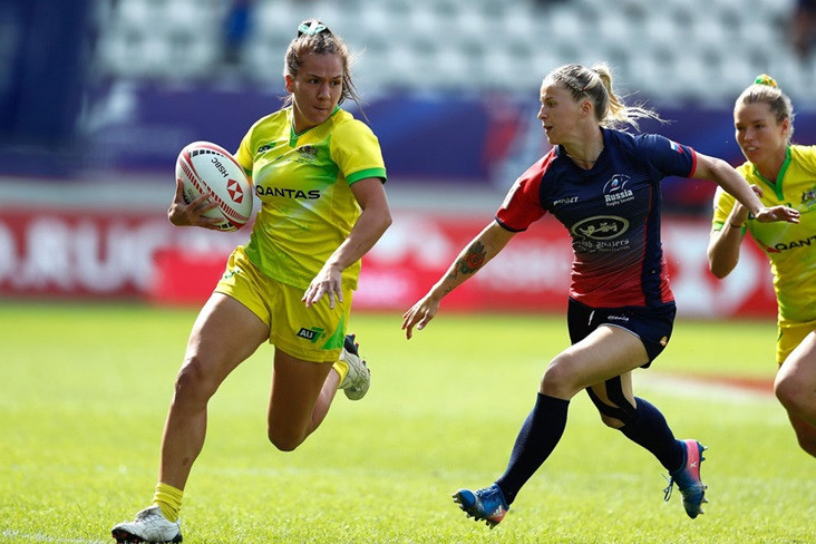 Paralympic champions Australia remain on course to regain the overall Women's World Rugby Sevens Series title ©World Rugby 