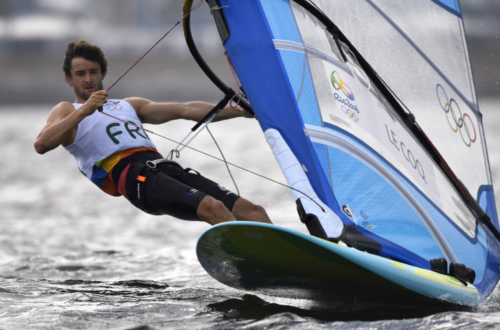 France's Rio 2016 bronze medallist Pierre Le Coq headed a home 1-2-3 in the RS:X windsurfing class at the Sailing World Cup at Marseille Bay, which will host competition at the 2024 Olympics ©Getty Images  