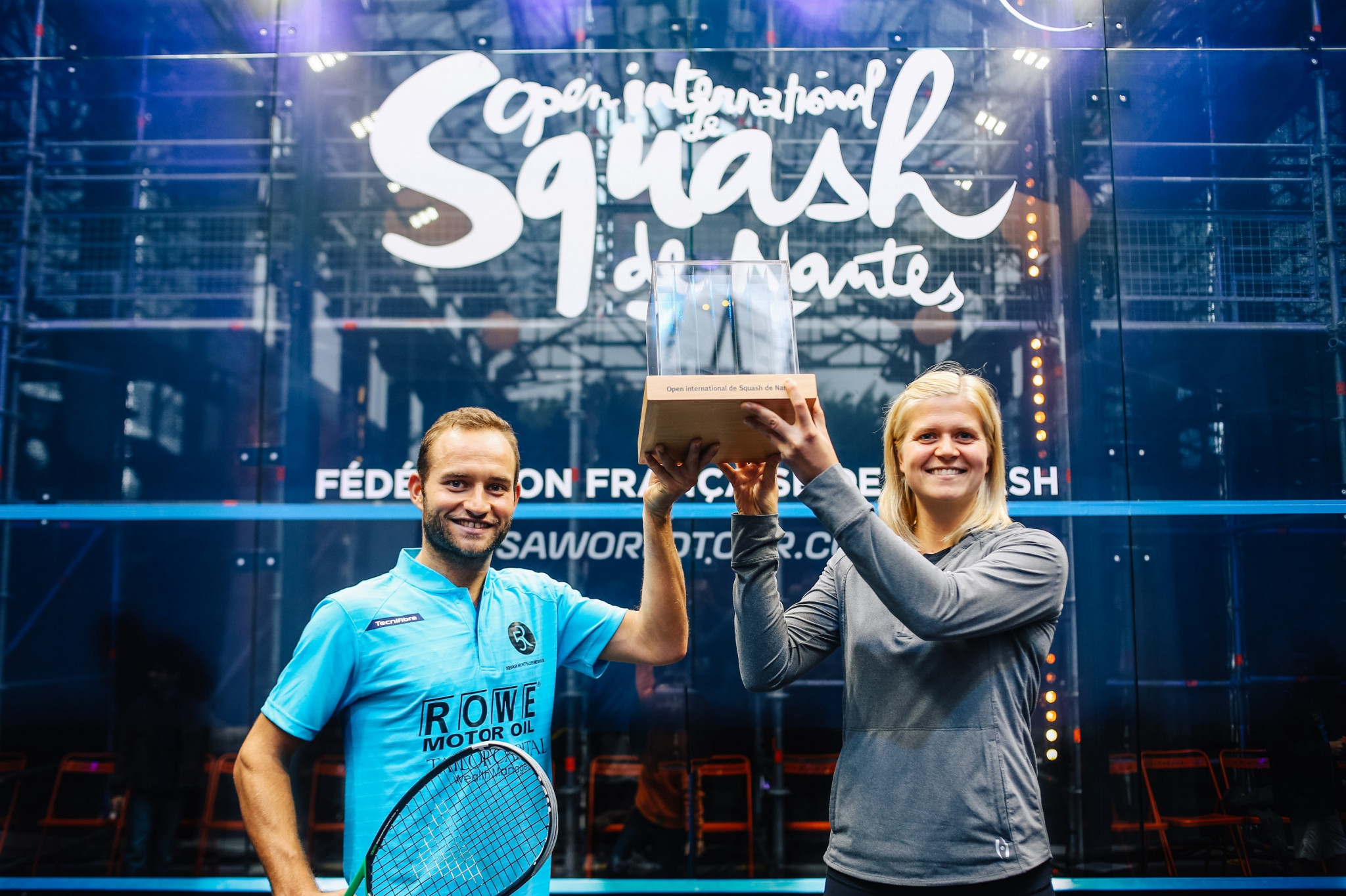Gregoire Marche and Fiona Moverley won the men's and women's events last year ©PSA