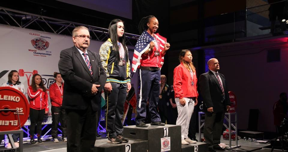 Solana Lewis won the women's under 63kg competition ©International Powerlifting Federation