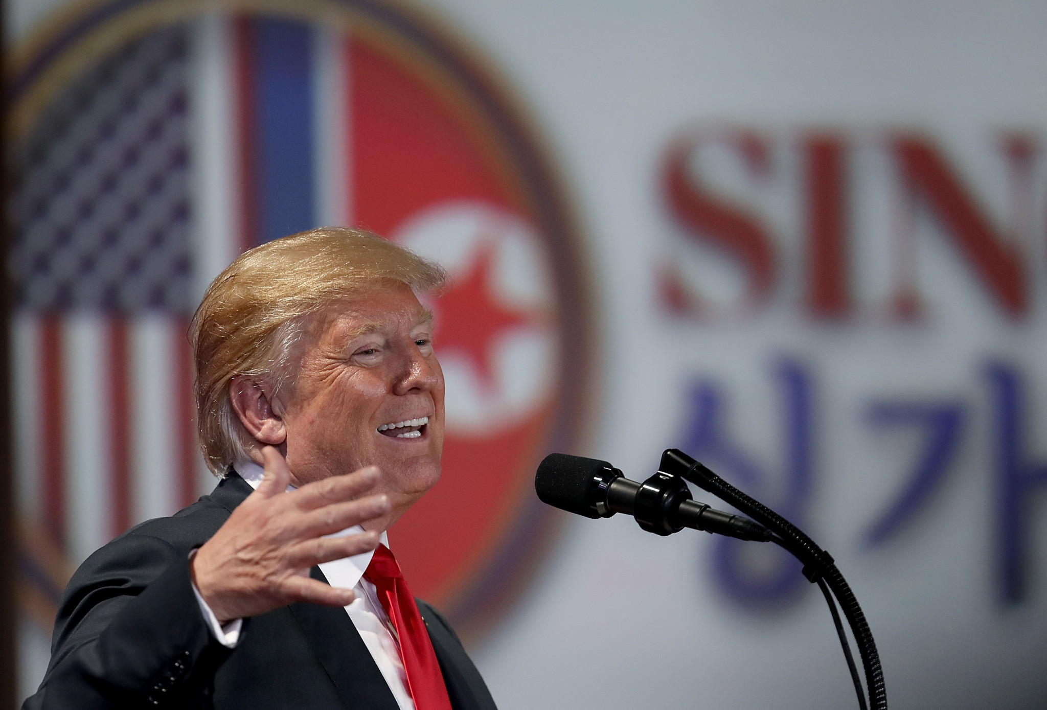 United States President Donald Trump has claimed that North Korea saved the Pyeongchang 2018 Winter Olympics from being a "massive failure" ©Getty Images