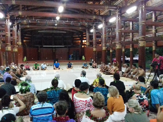 A traditional welcome ceremony took place to open the ONOC meetings here in Samoa ©ITG