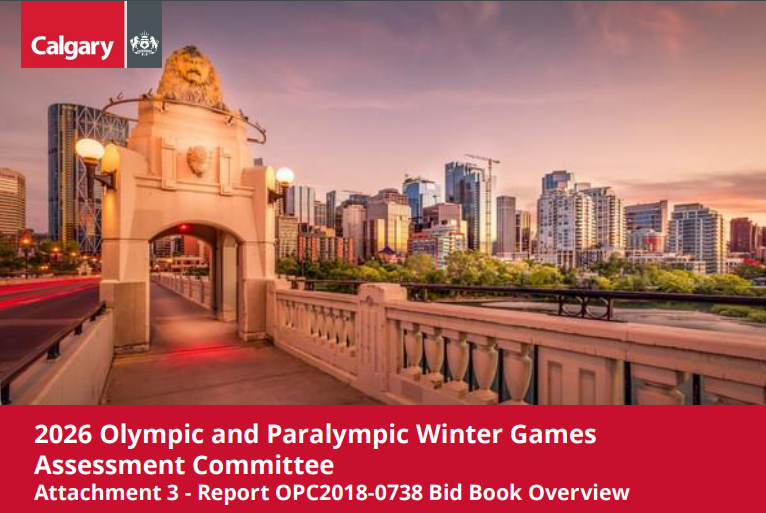 Calgary 2026 publish bid book overview offering insight into Winter Olympic and Paralympic Games proposal