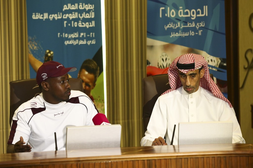 Qatar's F34 javelin world-record holder Abdelrahman Abdelqader (left) will be one of the host's hopes for gold
