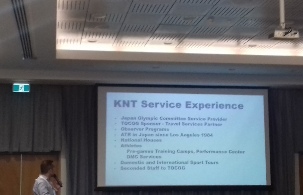 Tokyo 2020 sponsor KNT presented to NOCs during the workshop ©ITG