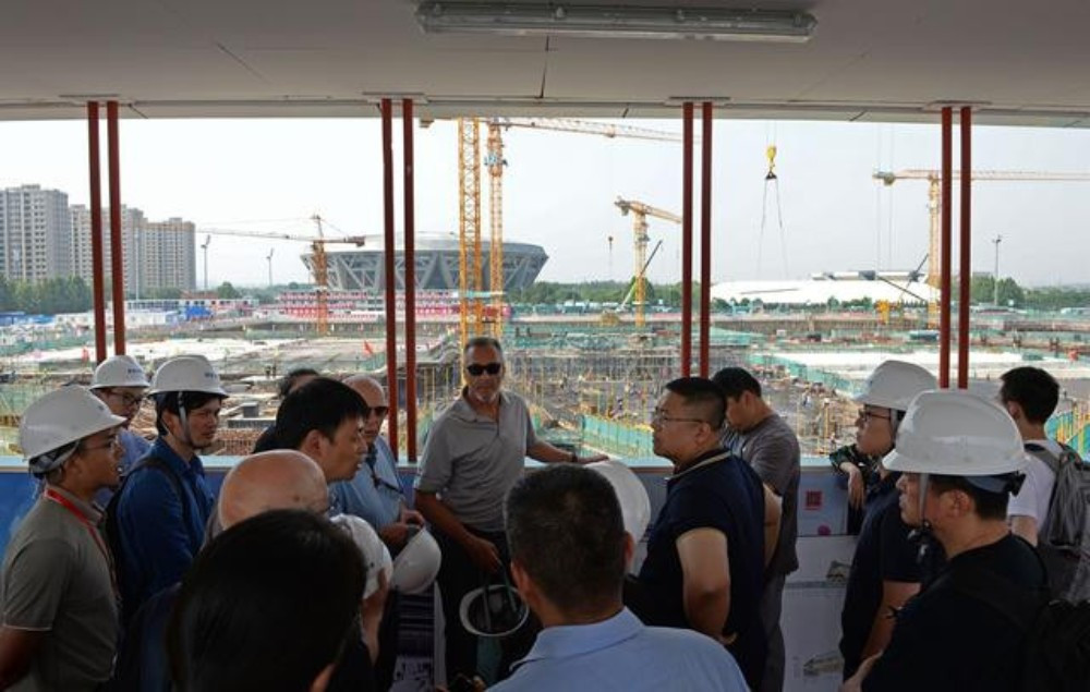 ISU technical delegates recently visited the construction site for the Beijing 2022 speed skating venue ©Beijing 2022