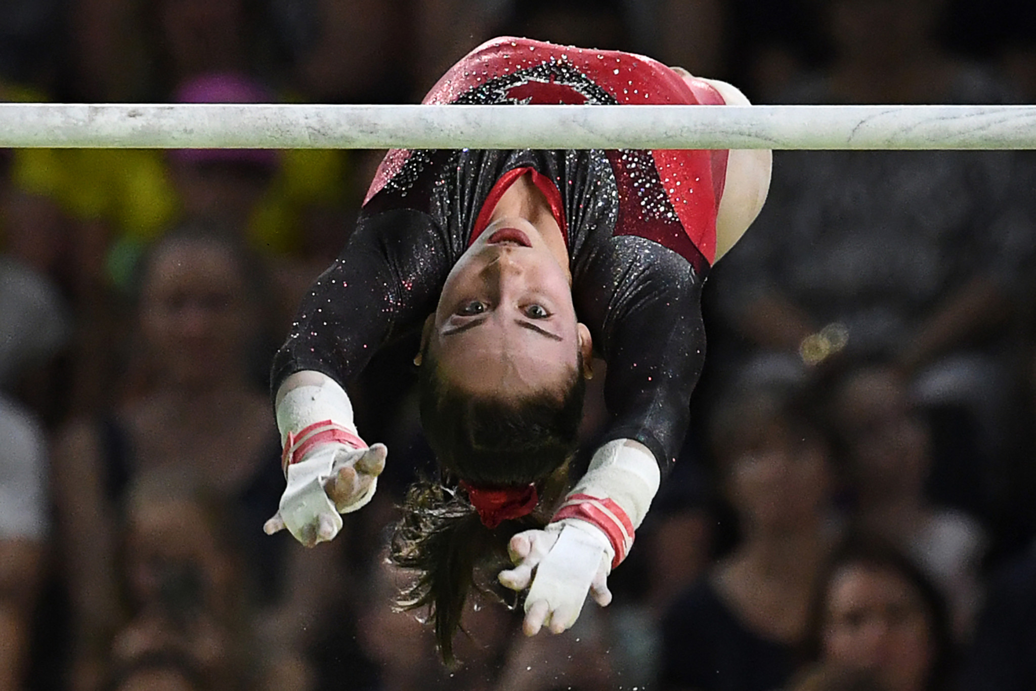 Canada's Isabela Onyshko was the best performer in the women's uneven bars qualification ©Getty Images