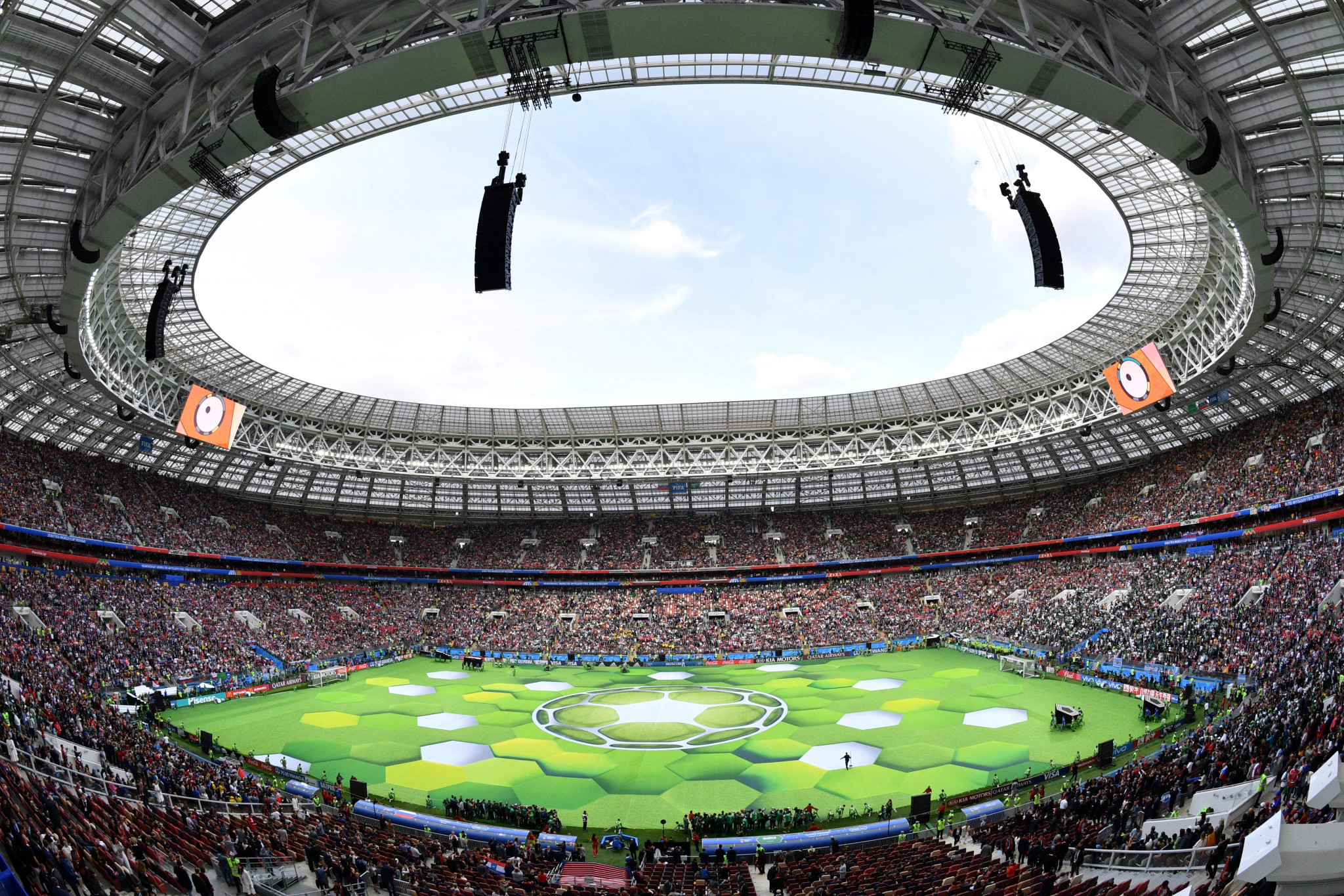 Over 70,000 fans were in the Luzhniki Stadium ©Getty Images