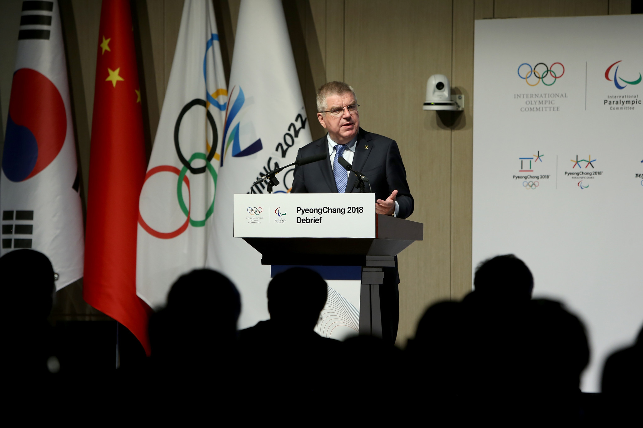 IOC President Thomas Bach was among those present at the Pyeongchang 2018 debrief ©Getty Images