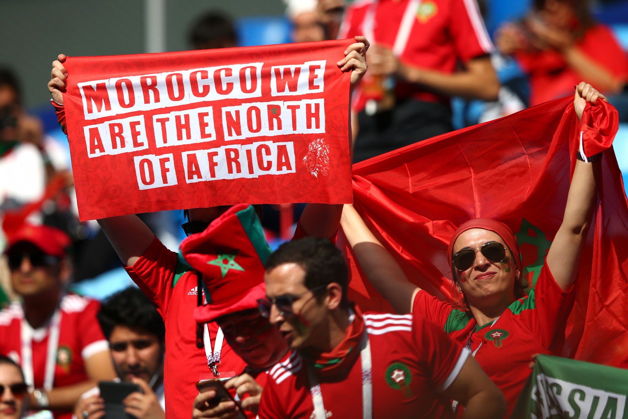 Morocco fans prepare for their match with Iran ©Getty Images