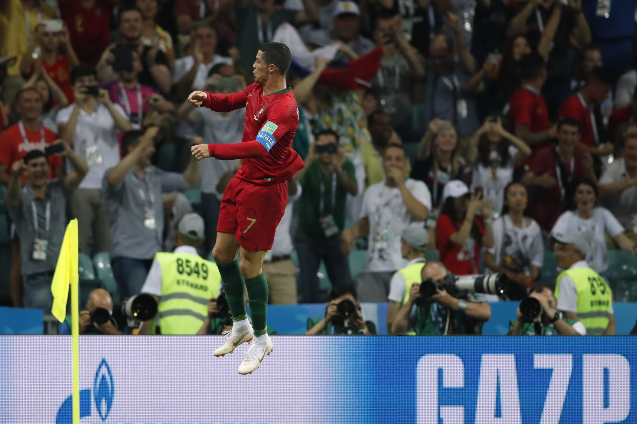 A Cristiano Ronaldo hat-trick propelled Portugal to a draw with Spain ©Getty Images