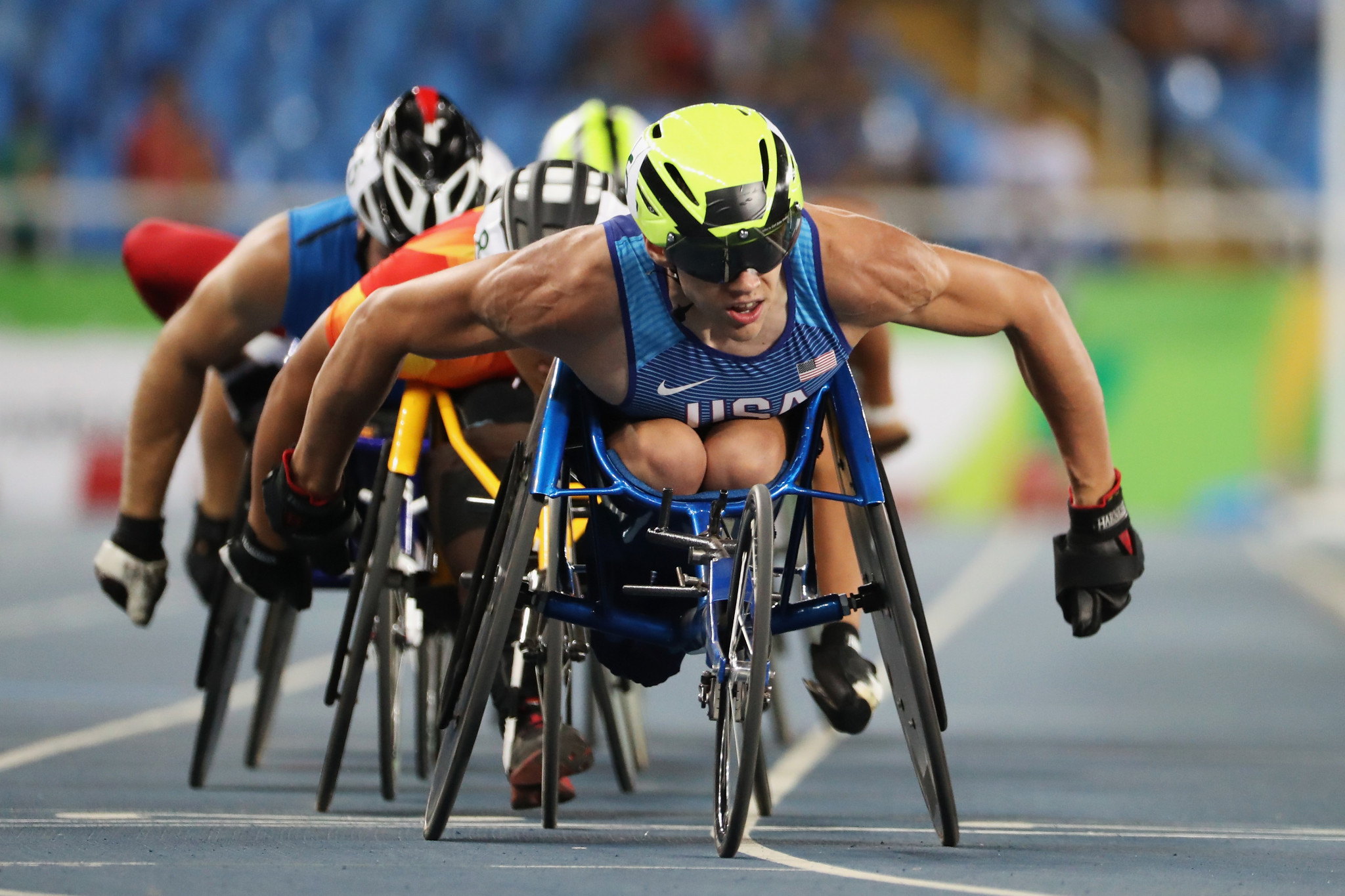 The United States' Daniel Romanchuk broke the men's 800m T54 world record at the World Para Athletics Grand Prix in Arizona ©Getty Images