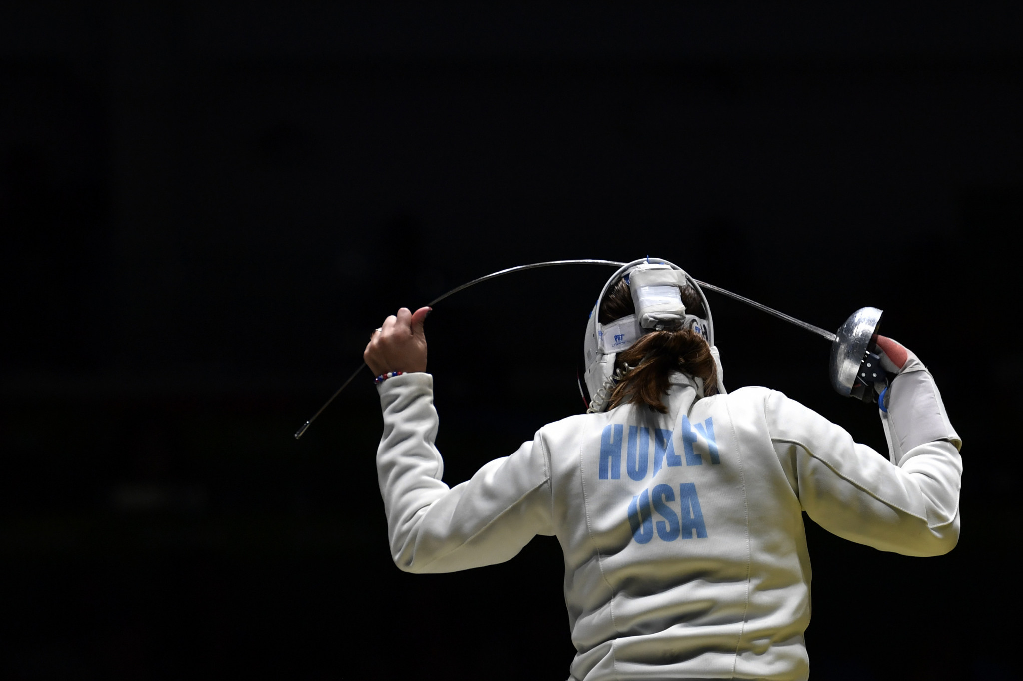 Kelly Hurley retained her women's epee title ©Getty Images