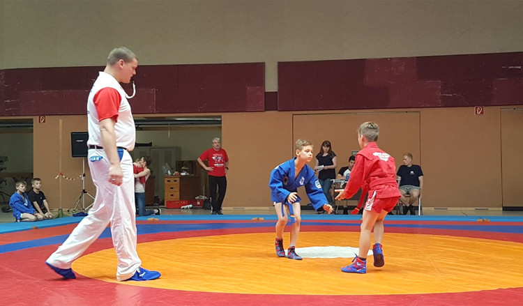 An international sambo competition recently took part in Germany featuring kids as young as five ©FIAS