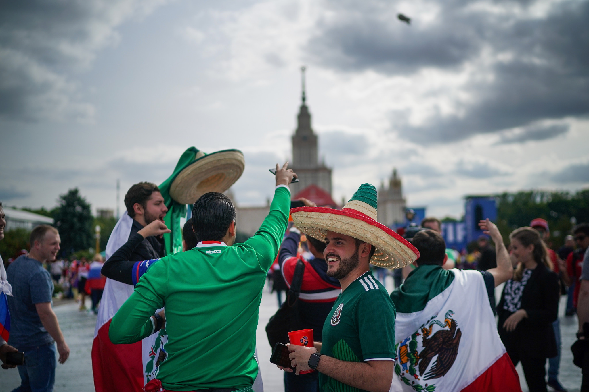 At least seven people, including Mexican World Cup fans, were injured in the crash ©Getty Images
