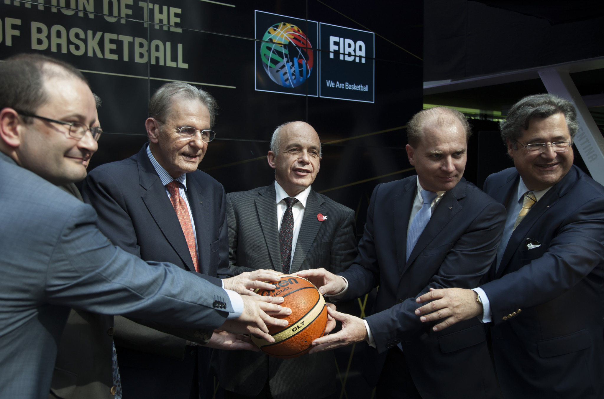 Patrick Baumann, left, first joined FIBA in 1994 ©Getty Images