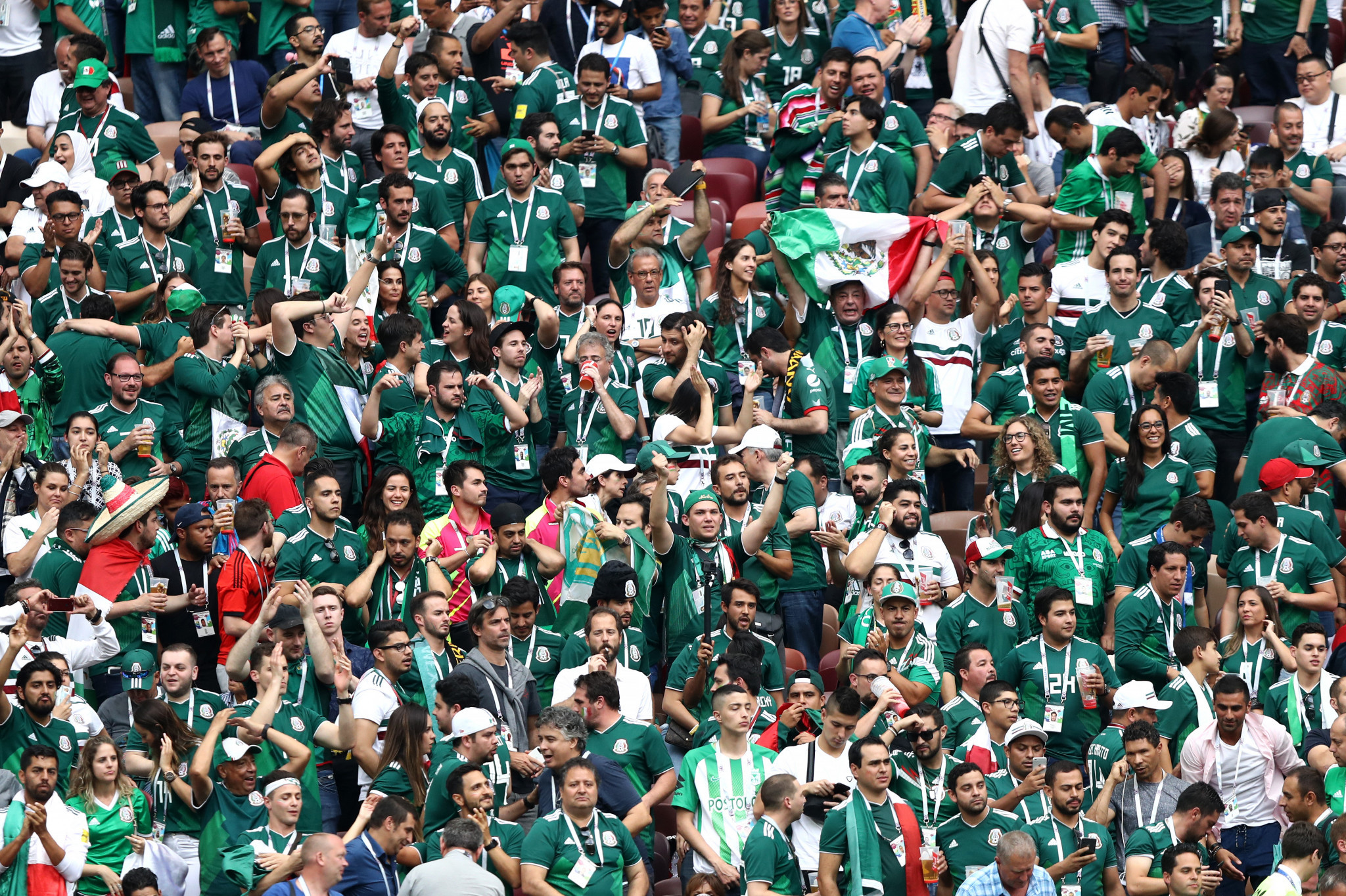 Mexico fans were happier inside the stadium ©Getty Images