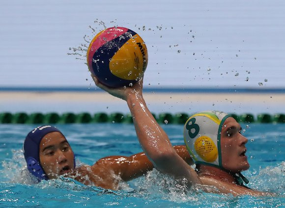 A hugely impressive performance from Aaron Younger helped Australia to an 11-7 win against Japan ©FINA