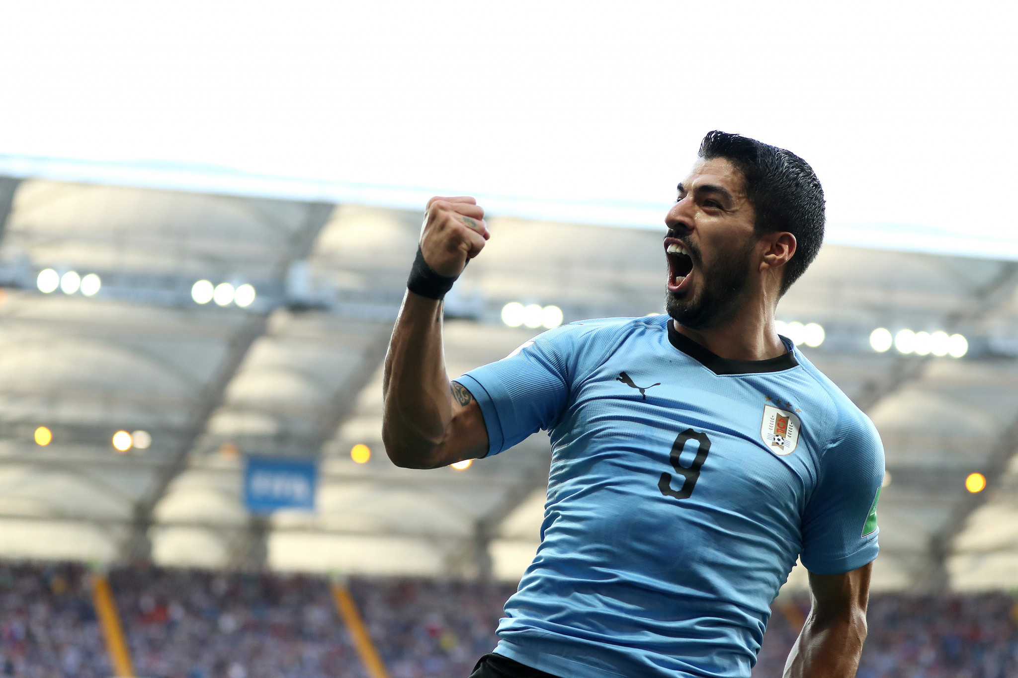 Luis Suarez found the net for Uruguay today in their 1-0 victory over Saudi Arabia ©Getty Images