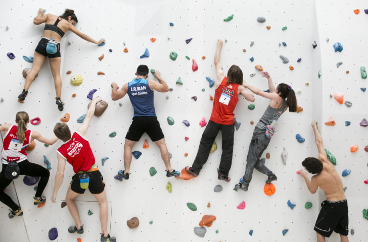 Everybody got involved in the action at the FISU World University Sport Climbing Championships in Bratislava ©FISU