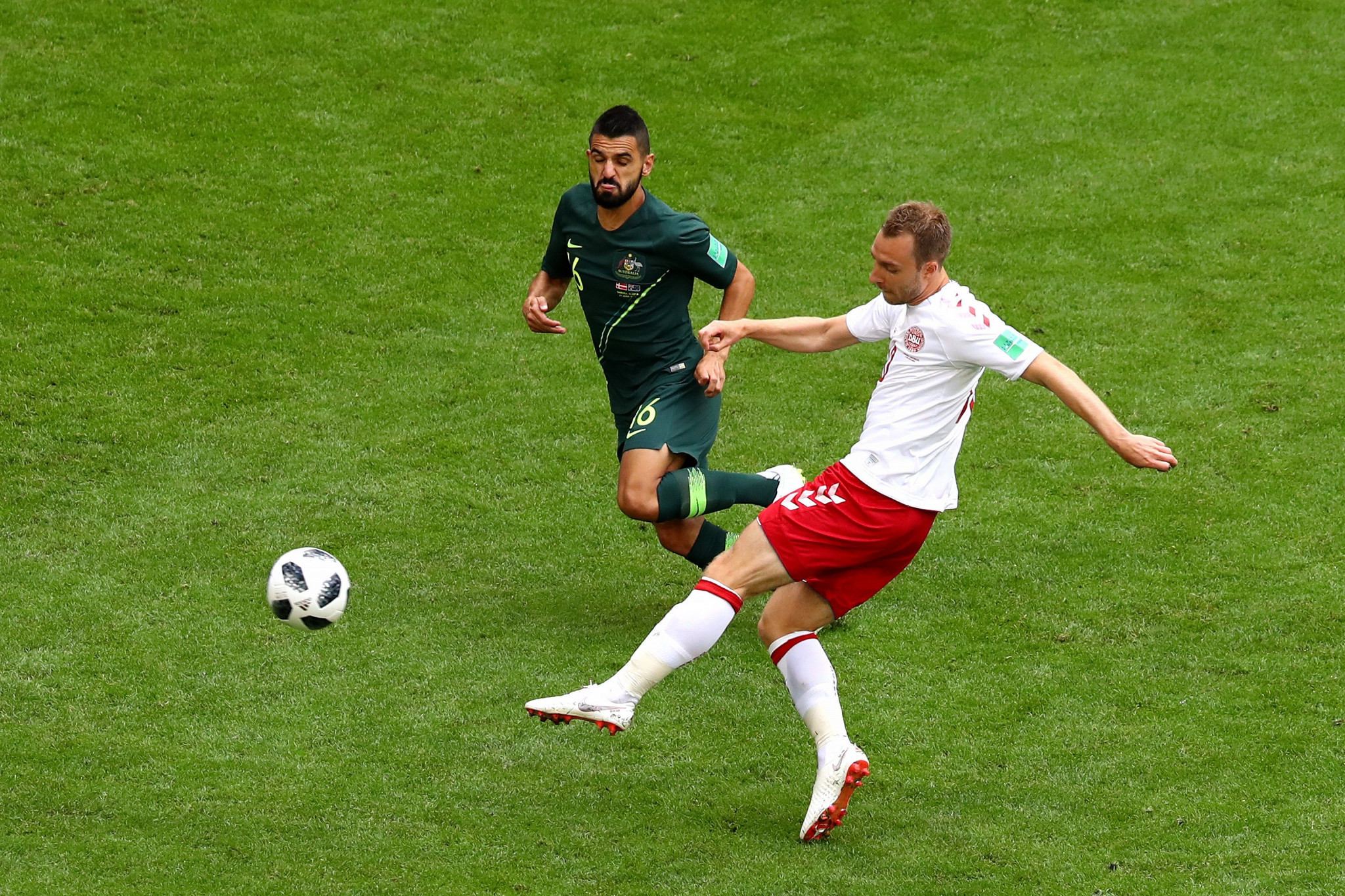 Christian Eriksen had put Denmark ahead with a superb finish in the seventh minute ©Getty Images