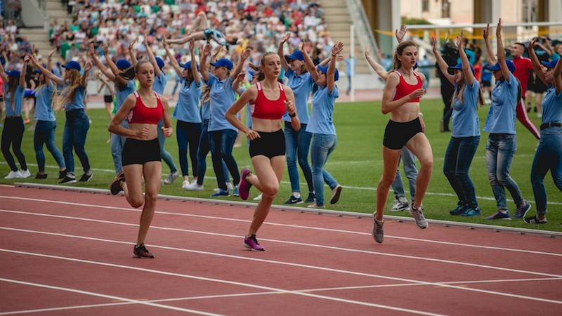 An athletics relay was also held as part of the celebrations ©EOC