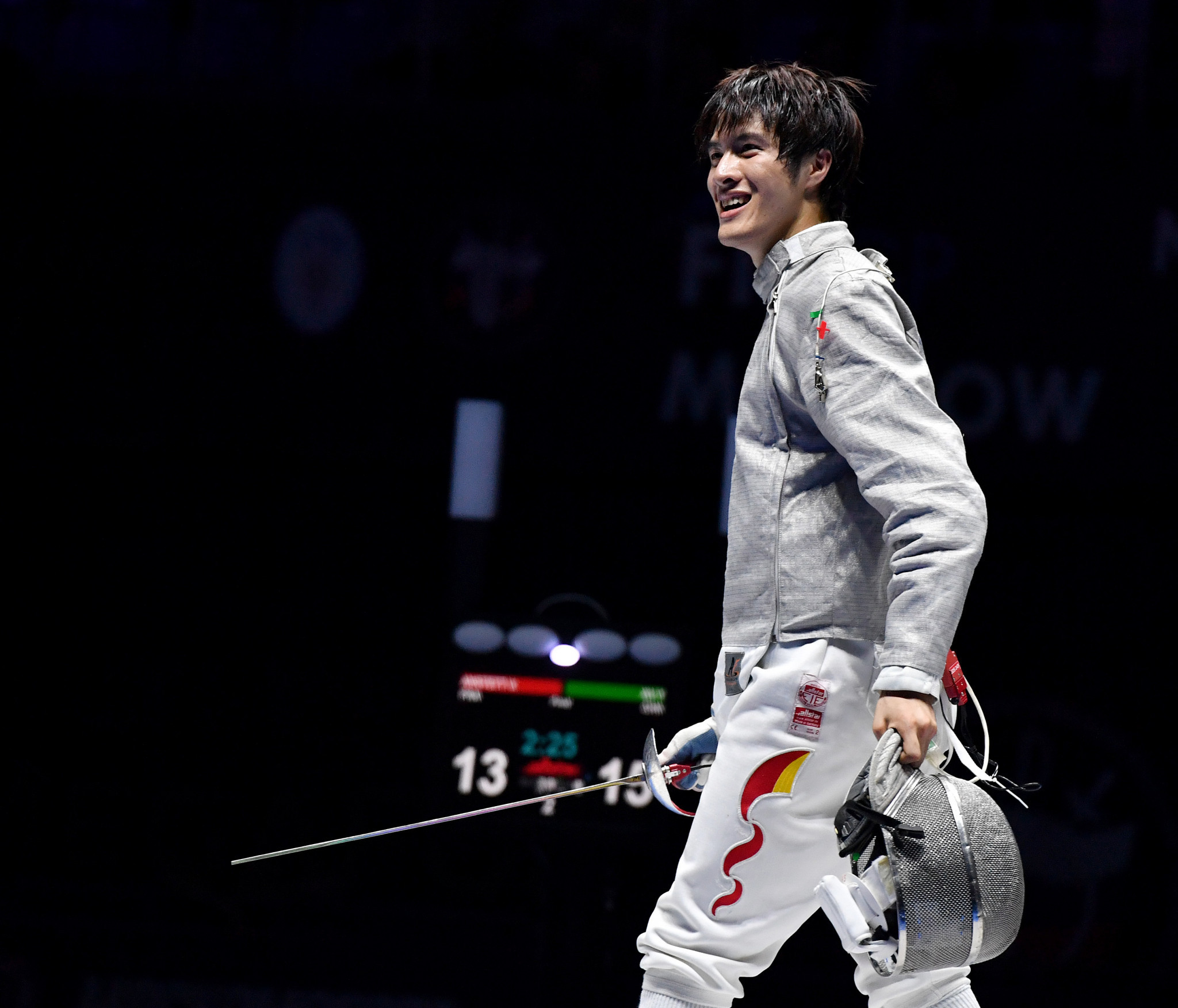 Xu Yingming helped China to men's team sabre gold ©Getty Images