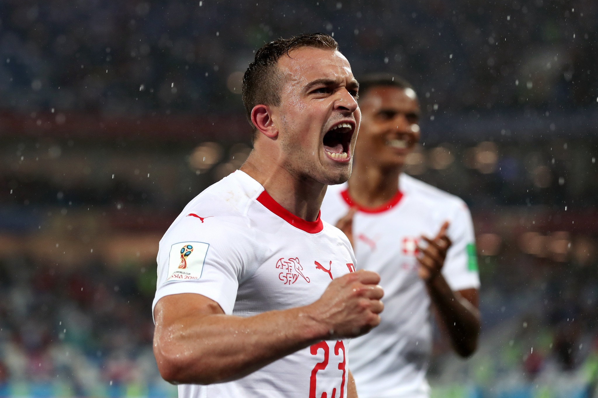 Xherdan Shaqiri’s 90th-minute wonder goal gave Switzerland a vital 2-1 victory over Serbia in today's other Group E clash ©Getty Images