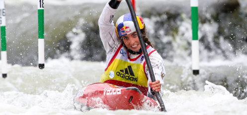 K1 world champion Jessica Fox won at the first World Cup of the season in Slovakia ©ICF