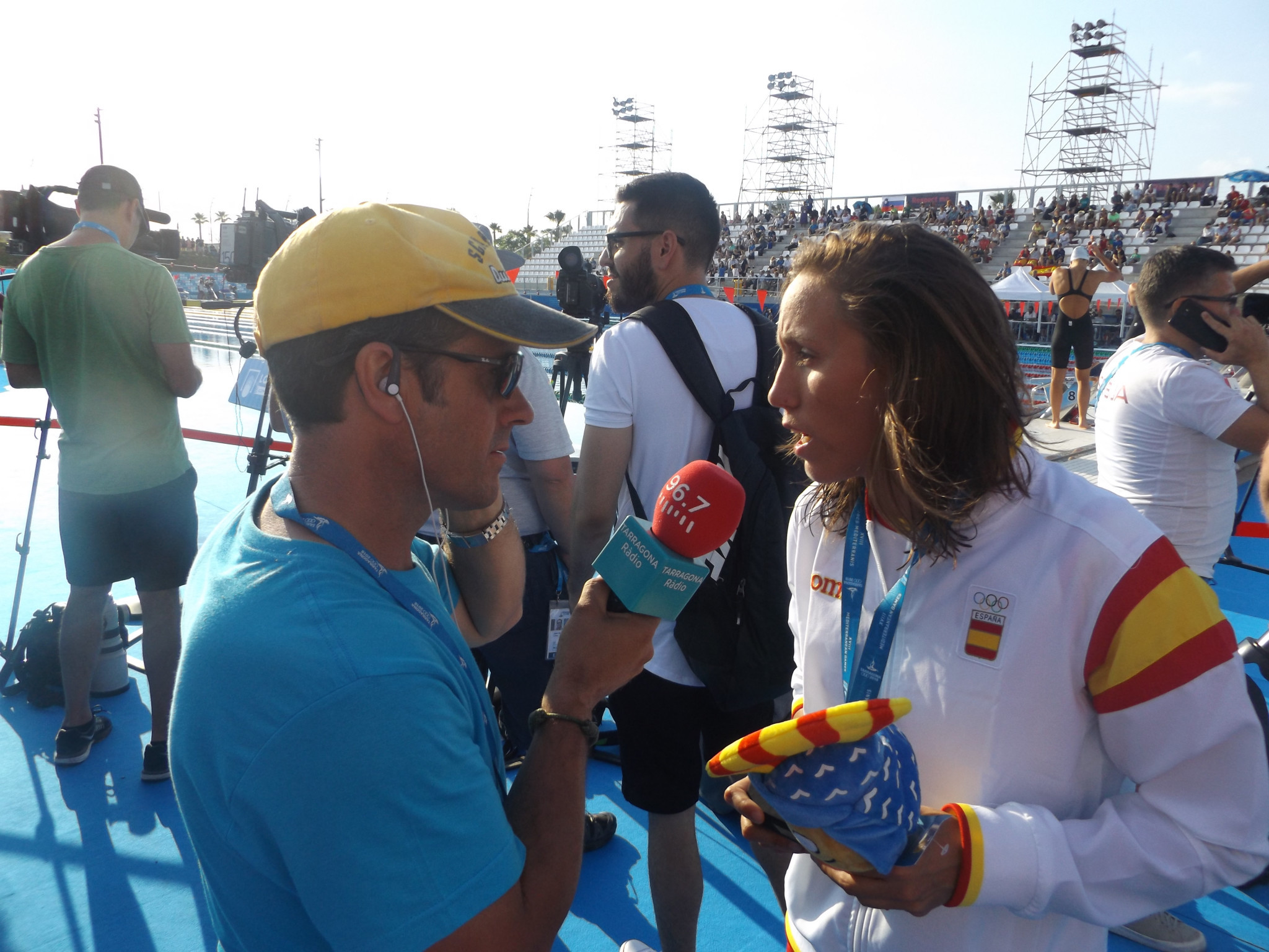 Jessica Vall won a first swimming gold medal for hosts Spain ©ITG