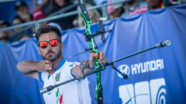 Italy's Mauro Nespoli sealed his maiden individual Archery World Cup victory as he won the men's recurve event ©World Archery