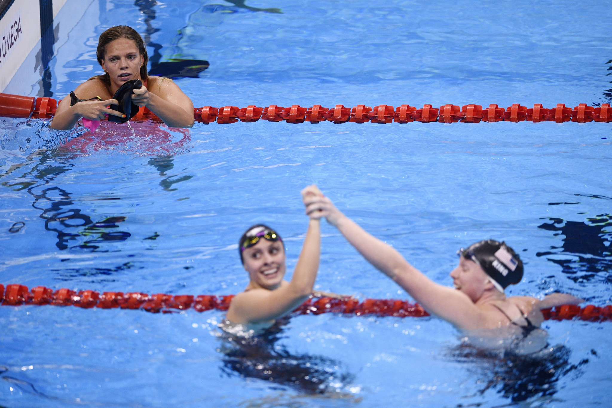 Hrafnhildur Lúthersdóttir swam in the Olympic 100m breaststoke final where Lilly King, right, beat Yuliya Efimova, left ©Getty Images